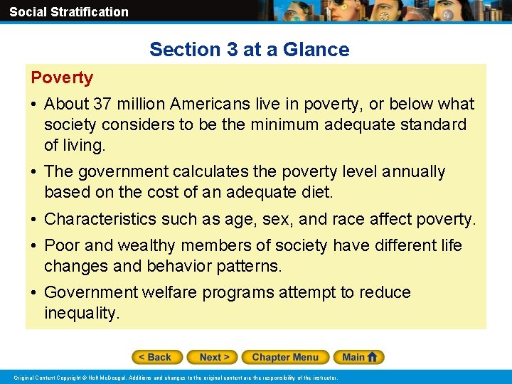 Social Stratification Section 3 at a Glance Poverty • About 37 million Americans live