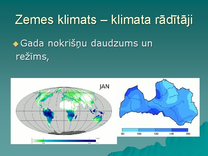 Zemes klimats – klimata rādītāji u Gada nokrišņu daudzums un režīms, Zemes klimats – klimata rādītāji u Gada nokrišņu daudzums un režīms,