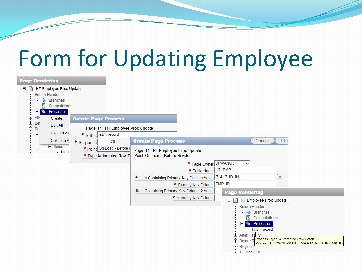 Form for Updating Employee 