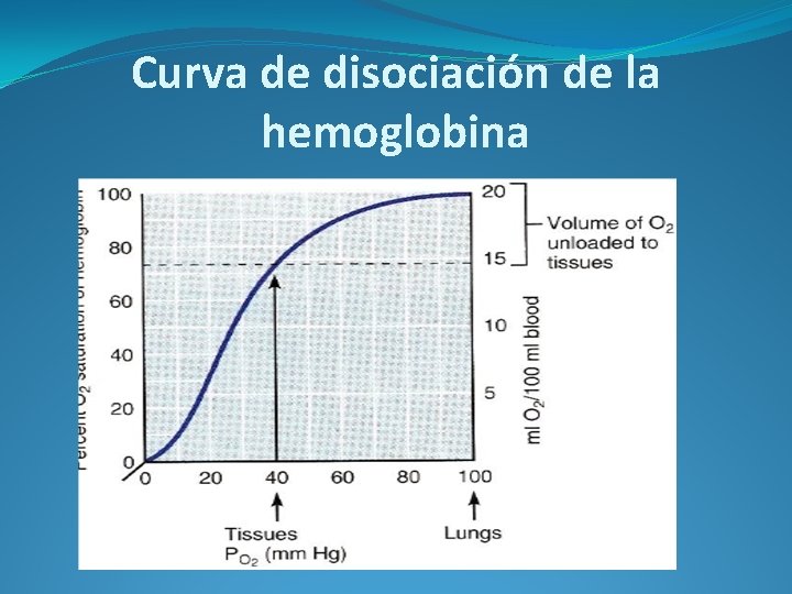 Curva de disociación de la hemoglobina 