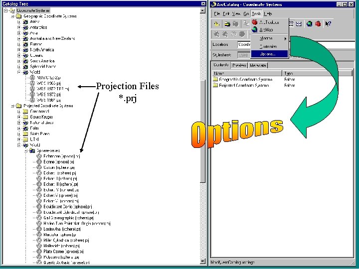 Projection Files *. prj 