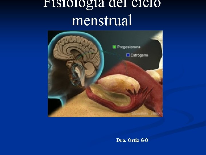 Fisiología del ciclo menstrual Dra. Ortiz GO 