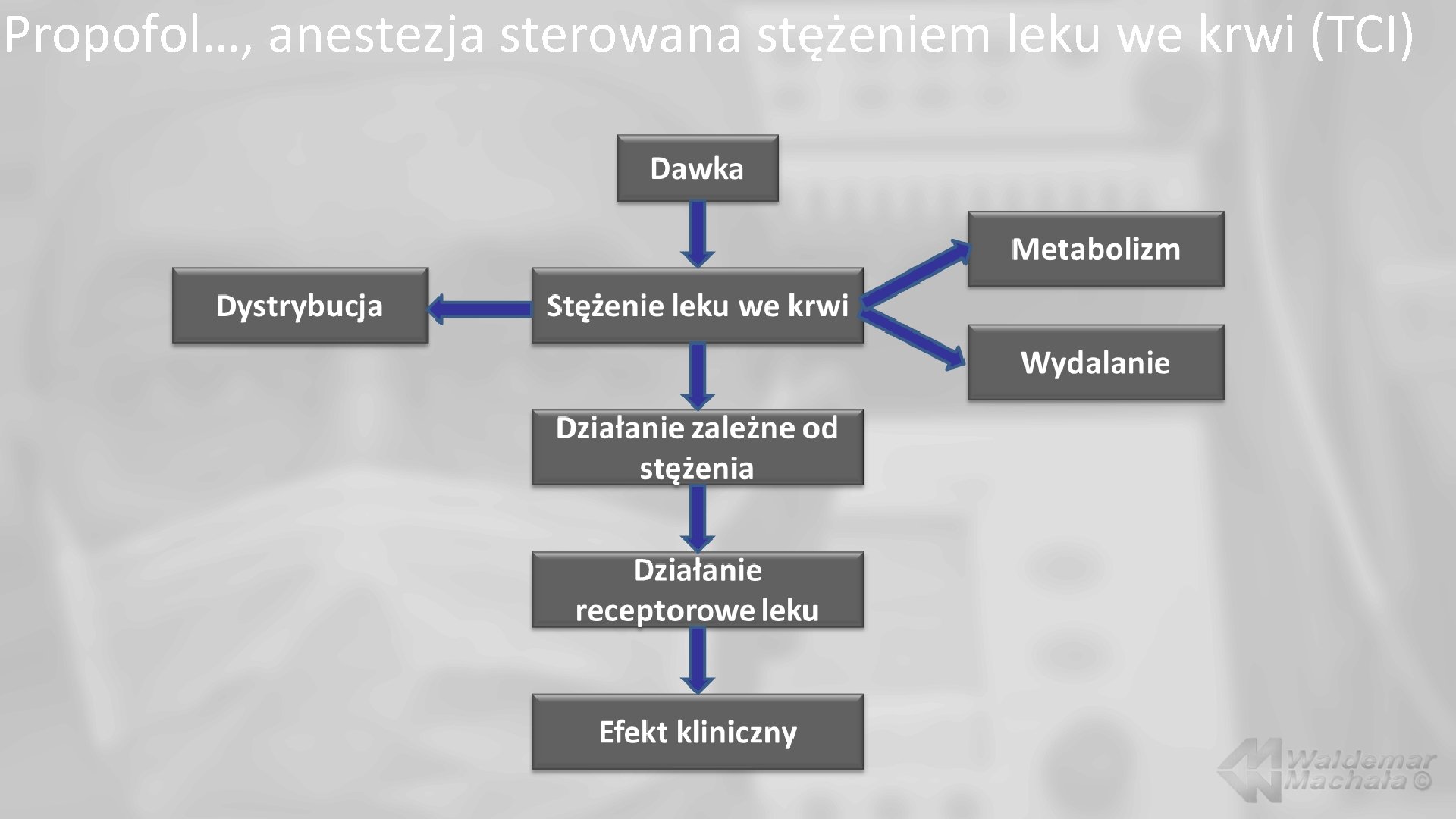 Propofol…, anestezja sterowana stężeniem leku we krwi (TCI) 