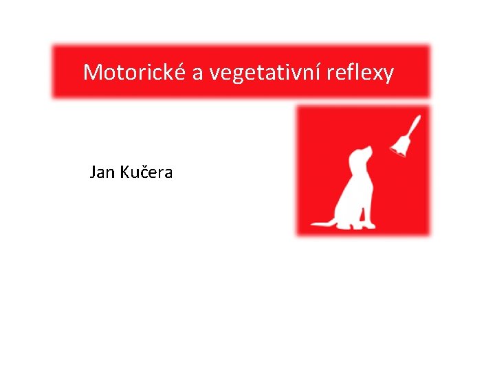 Motorické a vegetativní reflexy Jan Kučera 