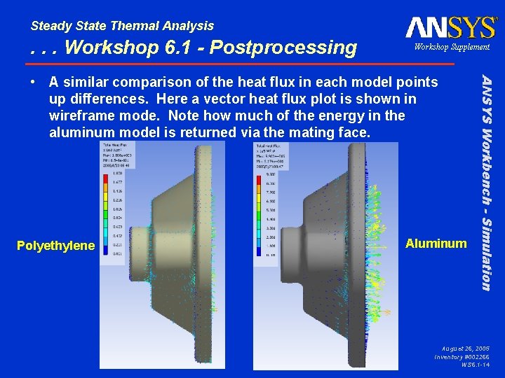 Steady State Thermal Analysis . . . Workshop 6. 1 - Postprocessing Workshop Supplement