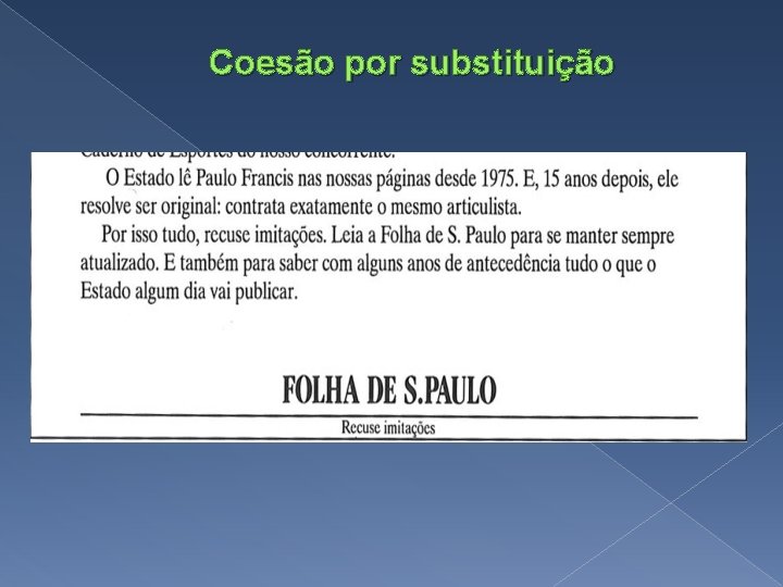 Coesão por substituição 