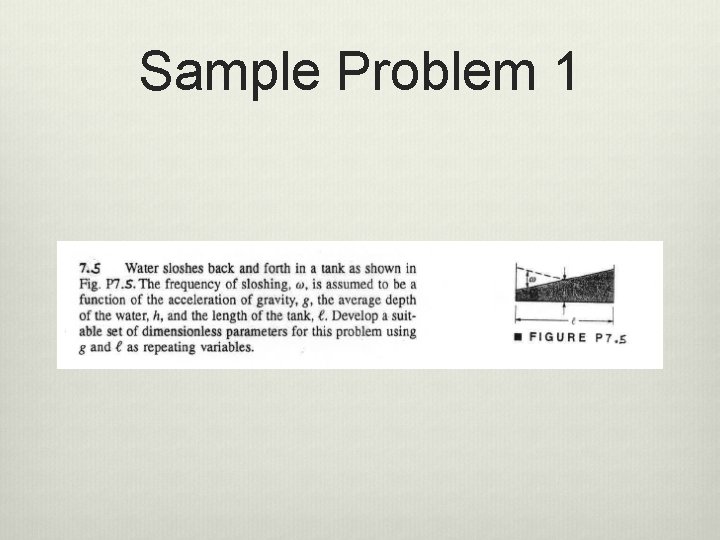 Sample Problem 1 