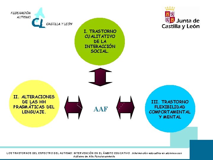 I. TRASTORNO CUALITATIVO DE LA INTERACCIÓN SOCIAL. II. ALTERACIONES DE LAS HH PRAGMÁTICAS DEL