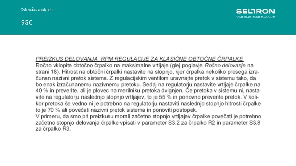 Diferenčni regulatorji SGC 