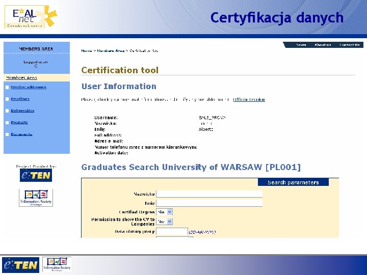 Certyfikacja danych 