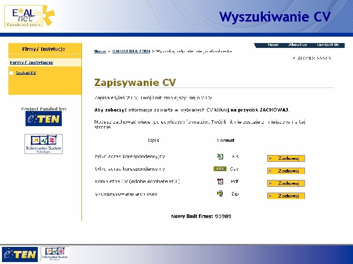 Wyszukiwanie CV 