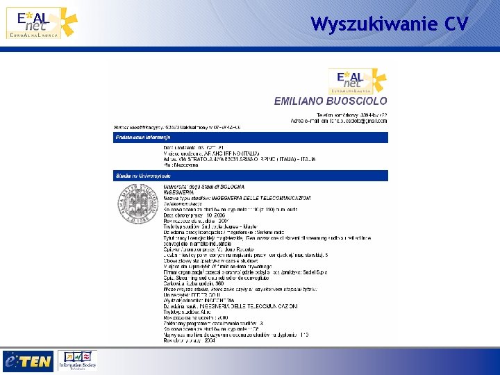 Wyszukiwanie CV 