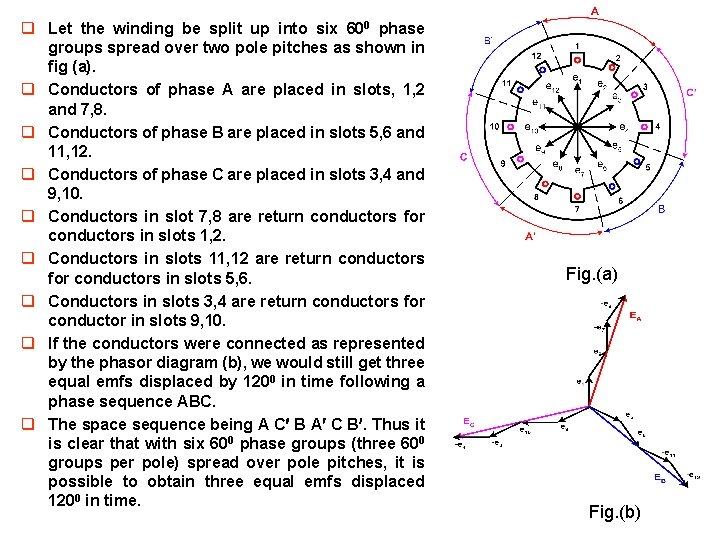 q Let the winding be split up into six 600 phase groups spread over