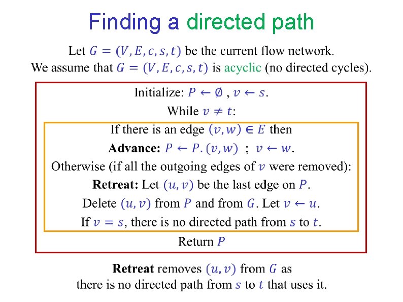 Finding a directed path Finding a directed path