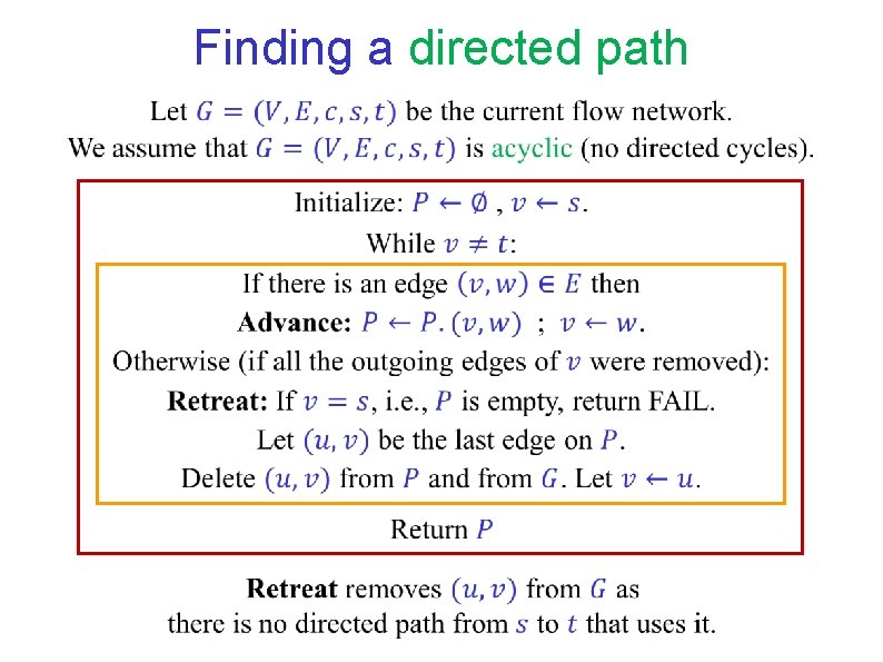 Finding a directed path Finding a directed path