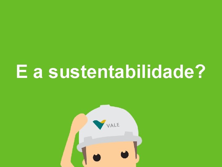 E a sustentabilidade? 