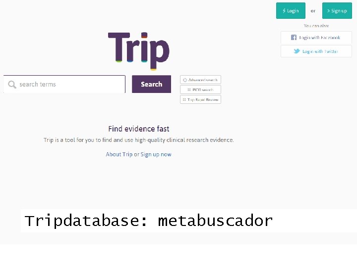 Tripdatabase: metabuscador 