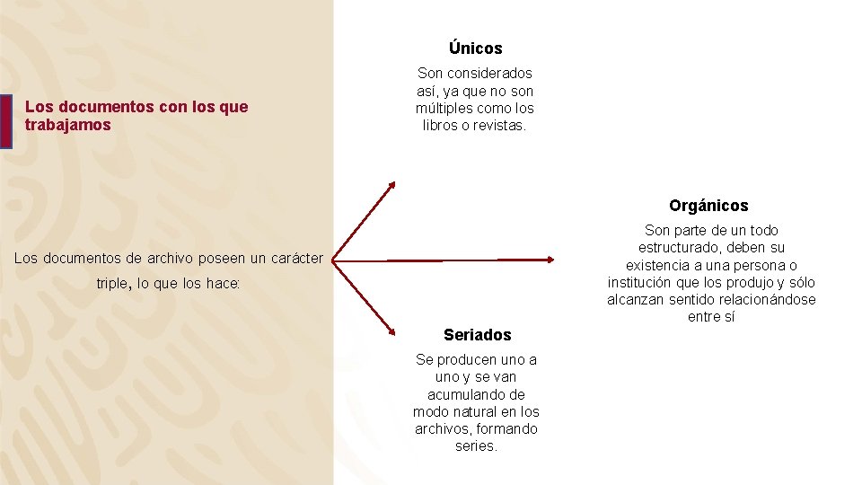 Únicos Los documentos con los que trabajamos Son considerados así, ya que no son