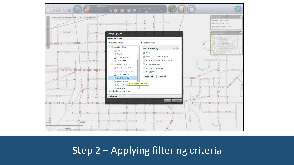 Step 2 – Applying filtering criteria 