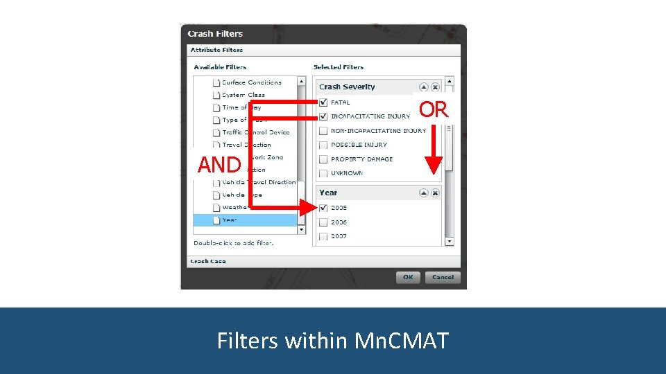 OR AND Filters within Mn. CMAT 