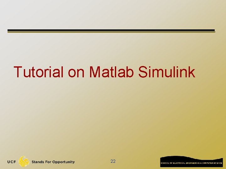 Tutorial on Matlab Simulink 22 