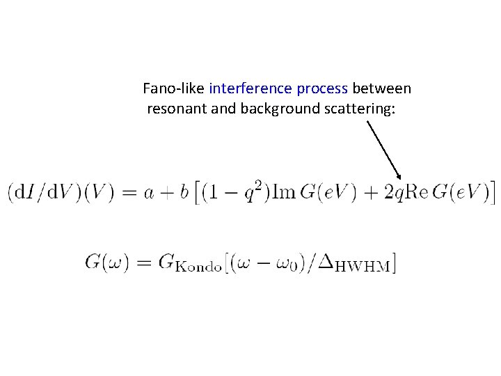 Fano-like interference process between resonant and background scattering: 