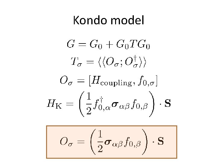 Kondo model 