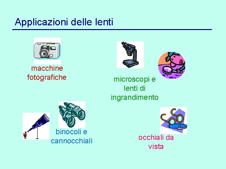 Applicazioni delle lenti macchine fotografiche binocoli e cannocchiali microscopi e lenti di ingrandimento occhiali