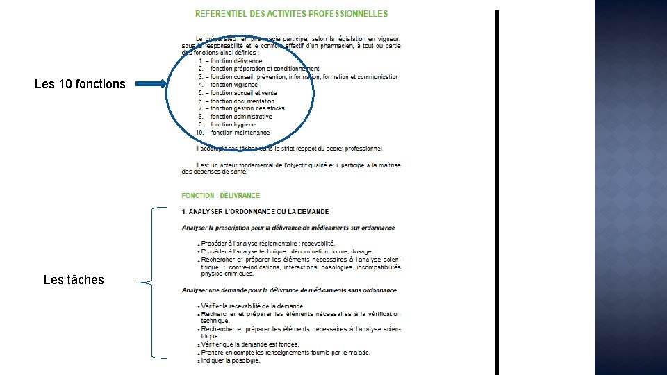 Les 10 fonctions Les tâches 6 