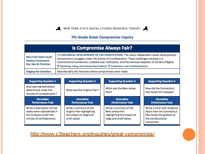 http: //www. c 3 teachers. org/inquiries/great-compromise/ http: //www. c 3 teachers. org/inquiries/great-compromise/