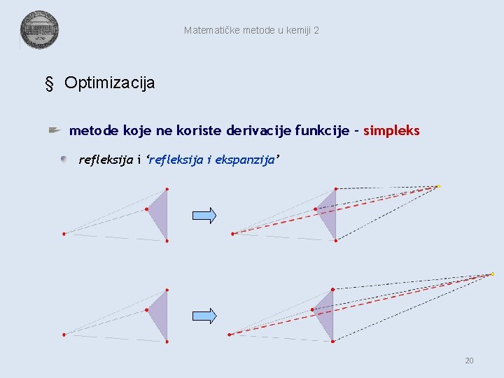 Matematičke metode u kemiji 2 § Optimizacija metode koje ne koriste derivacije funkcije -