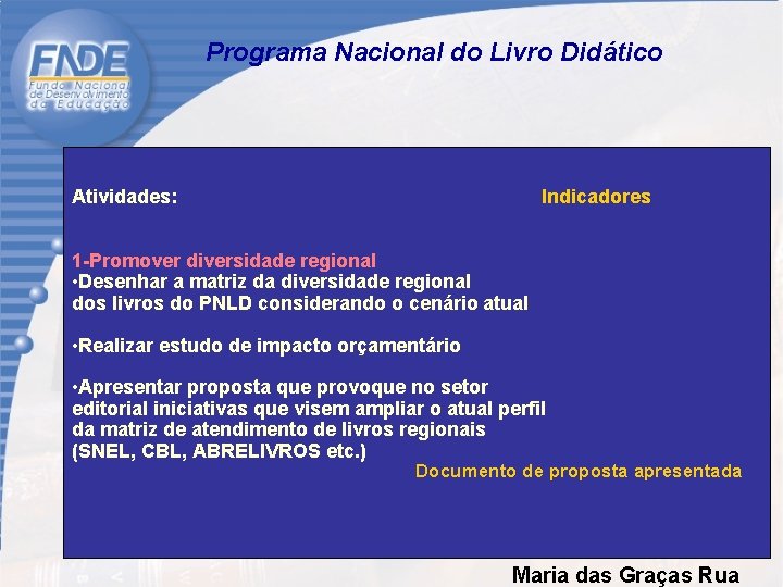  Programa Nacional do Livro Didático Atividades: Indicadores 1 -Promover diversidade regional • Desenhar