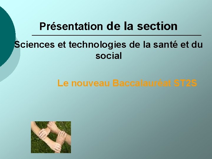 Prsentation de la section Sciences et technologies de