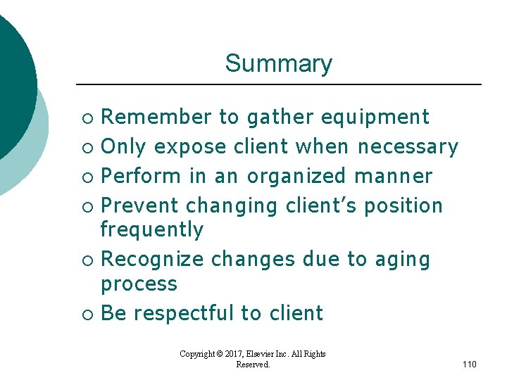 Summary Remember to gather equipment ¡ Only expose client when necessary ¡ Perform in Summary Remember to gather equipment ¡ Only expose client when necessary ¡ Perform in