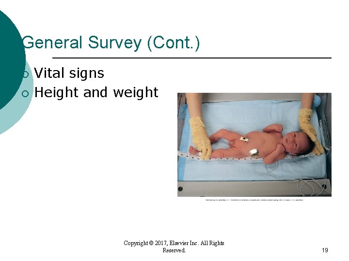 General Survey (Cont. ) ¡ ¡ Vital signs Height and weight Copyright © 2017, General Survey (Cont. ) ¡ ¡ Vital signs Height and weight Copyright © 2017,