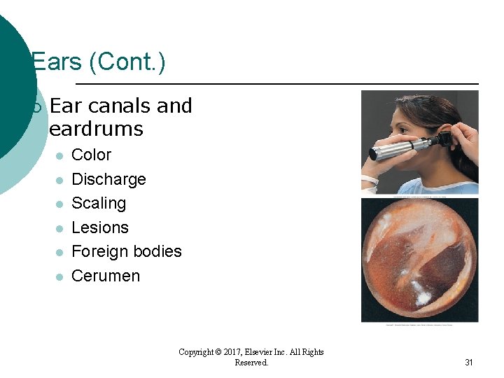 Ears (Cont. ) ¡ Ear canals and eardrums l l l Color Discharge Scaling Ears (Cont. ) ¡ Ear canals and eardrums l l l Color Discharge Scaling