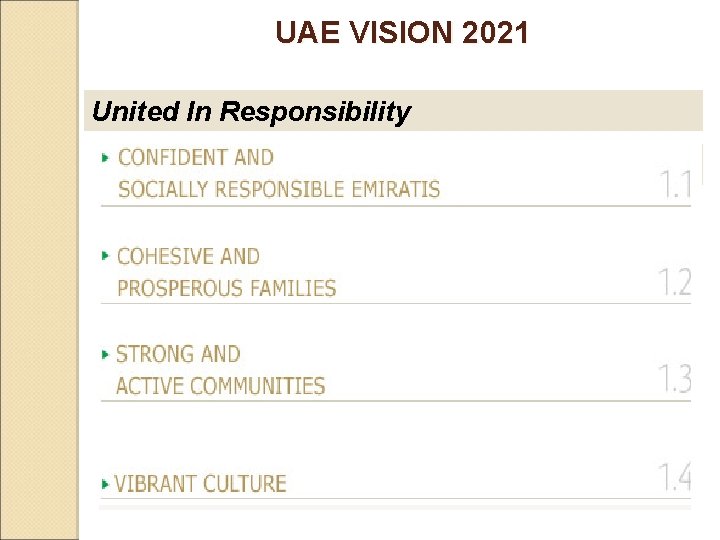 UAE VISION 2021 United In Responsibility 