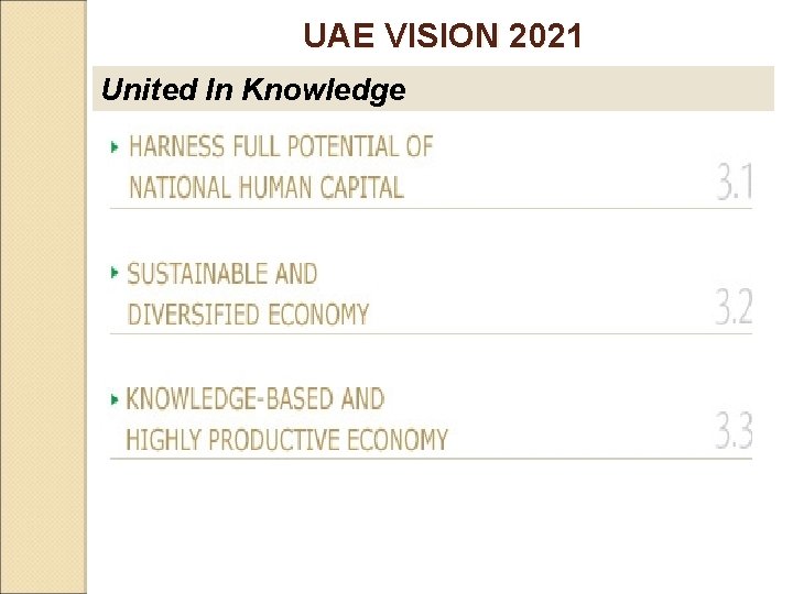 UAE VISION 2021 United In Knowledge 