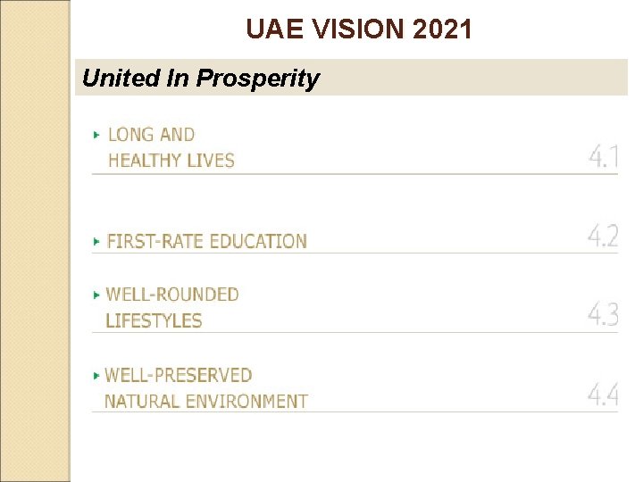 UAE VISION 2021 United In Prosperity 