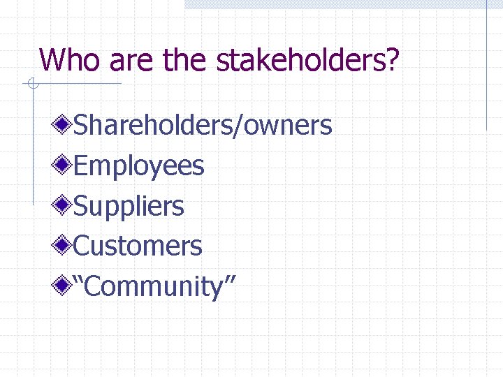 Stakeholder Theory A very brief overview Dr Randy