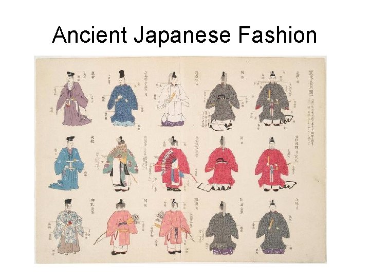 Ancient Japanese Fashion 