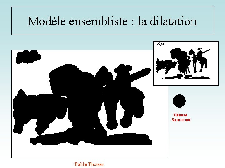 Modèle ensembliste : la dilatation Elément Structurant Pablo Picasso 