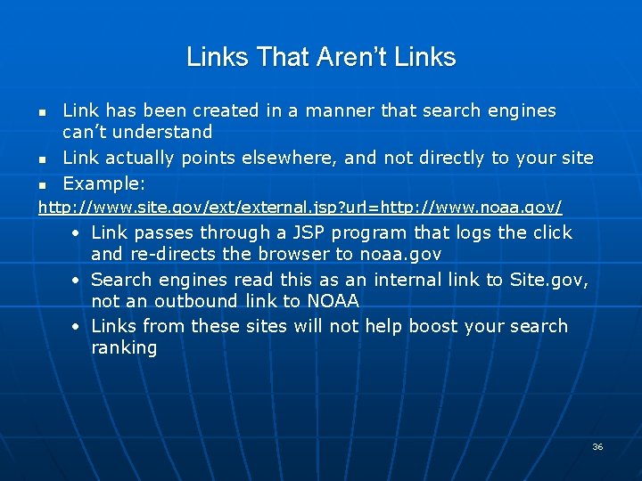 Links That Aren’t Links n n n Link has been created in a manner