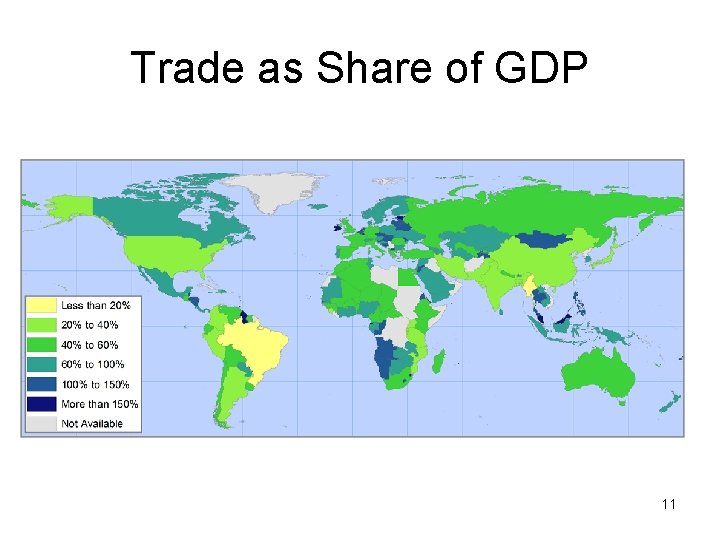Trade as Share of GDP 11 