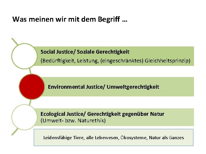 Was meinen wir mit dem Begriff … Social Justice/ Soziale Gerechtigkeit (Bedürftigkeit, Leistung, (eingeschränktes)