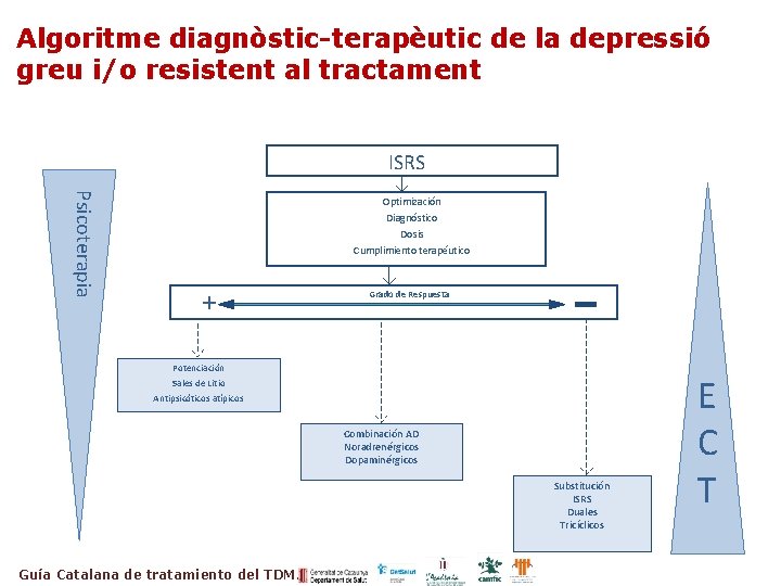 Algoritme diagnòstic-terapèutic de la depressió greu i/o resistent al tractament ISRS Psicoterapia Optimización Diagnóstico