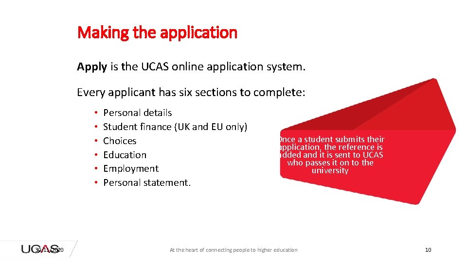 Making the application Apply is the UCAS online application system. Every applicant has six