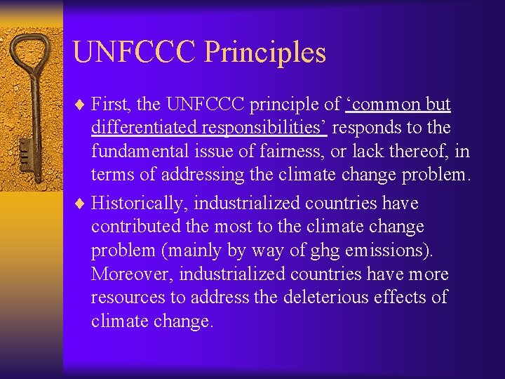 United Nations Framework Convention on Climate Change UNFCCC
