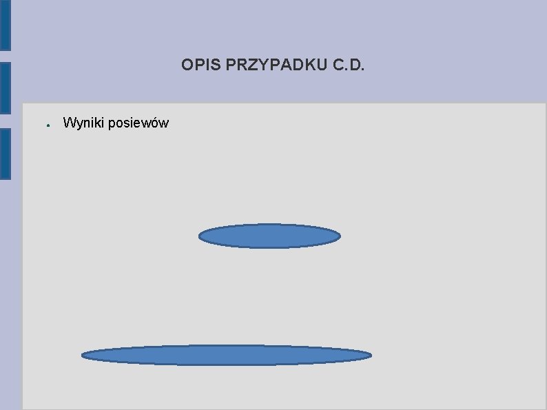 OPIS PRZYPADKU C. D. ● Wyniki posiewów 