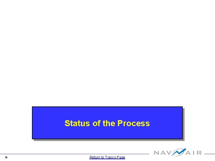 Status of the Process 19 Return to Topics Page 